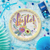 FIESTA アボカド フォークアート フラワーズ カスタム ペーパープレート (パーティー)