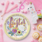 FIESTA アボカド フォークアート フラワーズ カスタム ペーパープレート (パーティー)