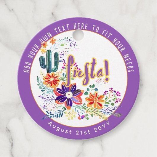 FIESTA カクタス フォークアート フラワーズ カスタム フェイバータグ (正面)