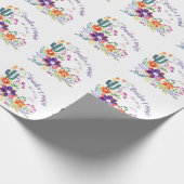 FIESTA カクタス フォークアート フラワーズ カスタム ラッピングペーパー (角)