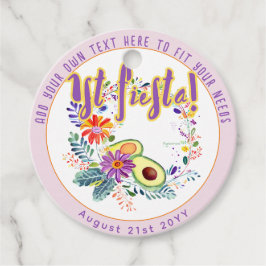 FIESTA ピンク アボカド フォークアート フラワー オーダーメイド フェイバータグ