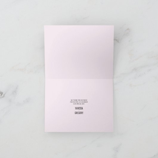 「Fiesta」 – 折り畳み型結婚サンキューカード サンキューカード (内部)