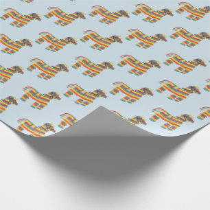 FIESTA!青大切色のピニャータ淡い色のパターン ラッピングペーパー