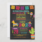 Fiesta 2026 卒業式 招待状 - 黒 (正面)