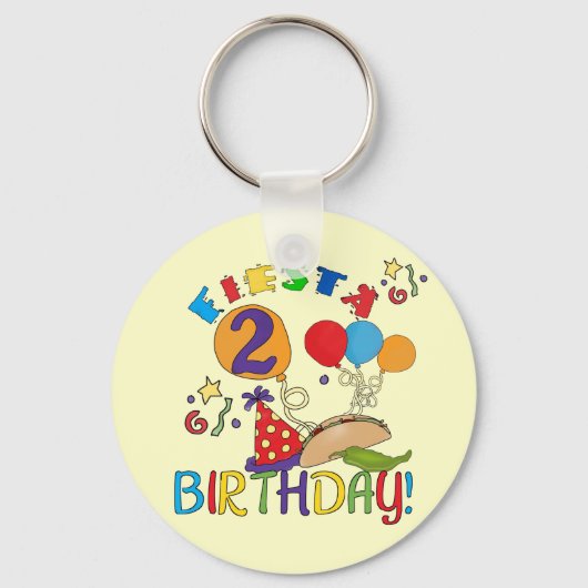 Fiesta 2nd誕生日Tシャツとギフト キーホルダー (正面)