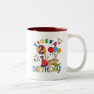 Fiesta 2nd誕生日Tシャツとギフト ツートーンマグカップ