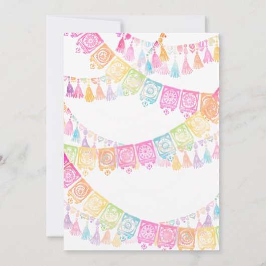 Fiesta Baby Shower 招待状 (裏面)