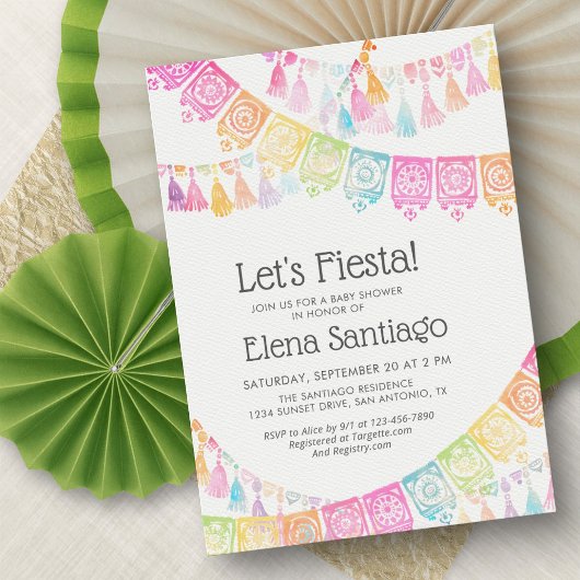 Fiesta Baby Shower 招待状