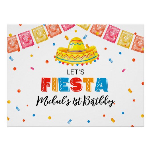  FIESTA Birthday Party banner backdrop  ポスター (正面)