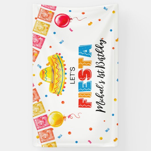 FIESTA Birthday Party banner backdrop  横断幕 (縦)