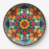 💀🎉Fiesta Bloomware Día de los Muertos ペーパープレート (正面)