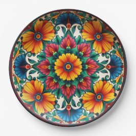 💀🎉Fiesta Bloomware Día de los Muertos ペーパープレート