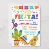 Fiesta boy birthday invitation, 1st birthday. 招待状 (正面)