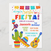 Fiesta boy birthday invitation, 1st birthday. 招待状 (正面/裏面)