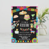 Fiesta boy birthday invitation, boy fiesta any age 招待状 (スタンド正面)