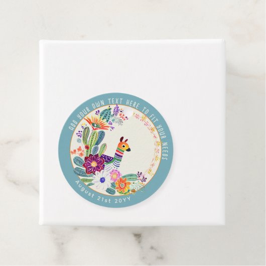 FIESTA Cacti Llama FolkFlowers Party Custom フェイバータグ (インサイチュ)