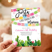 Fiesta Cactus Mexican Birthday Invitation 招待状