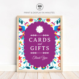 Fiesta Cards and Gifts Bridal Shower Sign ポスター
