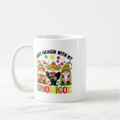 Fiesta Cinco De MayoとMy Gnomies Mexicanおもしろいの提携 コーヒーマグカップ (左)