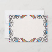 Fiesta Colorful Flowers Botanical Spanish Wedding サンキューカード (裏面)