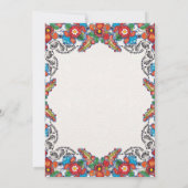 Fiesta Colorful Flowers Botanical Spanish Wedding 招待状 (裏面)