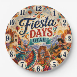 Fiesta Days Festival Utah Southwest Folk Art Decor ペーパープレート