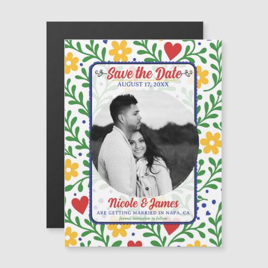 Fiesta de Amor はっきりしたカラフルフローラ保存日 (正面/裏面)