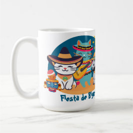 Fiesta de Bigotes | Mexican Culture Cats Gift コーヒーマグカップ