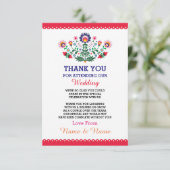 Fiesta de bodas Tarjeta de agradecimiento roja Mex サンキューカード (スタンド正面)