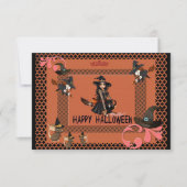 Fiesta de brujas en Halloween 招待状 (正面)