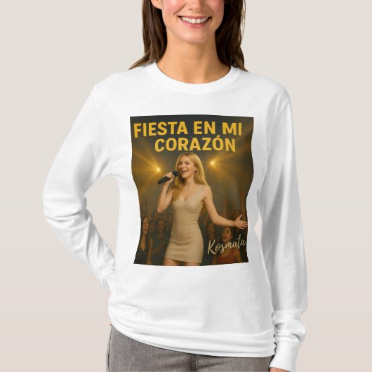 Fiesta en mi corazón - Langarmshirt Damen Tシャツ (正面)
