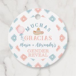 Fiesta Gender Reveal Thank You フェイバータグ