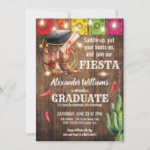 Fiesta Graduation Party Cowboy and Cowgirl Grad 招待状 (正面)