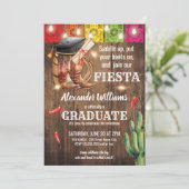 Fiesta Graduation Party Cowboy and Cowgirl Grad 招待状 (スタンド正面)
