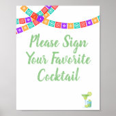 Fiesta Guest Book Sign ポスター (正面)