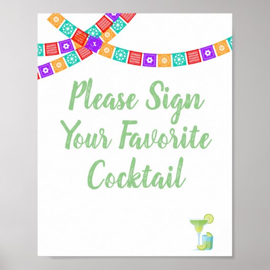 Fiesta Guest Book Sign ポスター (正面)