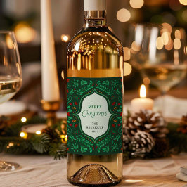 Fiesta Merry Chritsmas Favor Gift Wine ワインラベル