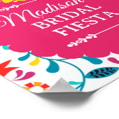Fiesta Mexican Bridal Shower Welcome Sign ポスター (角)