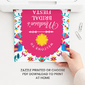 Fiesta Mexican Bridal Shower Welcome Sign ポスター