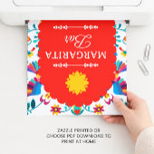Fiesta Mexican Margarita Bar Bridal Shower Sign ポスター