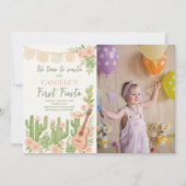 Fiesta No Time To Siesta Birthday Party写真 招待状 (正面)