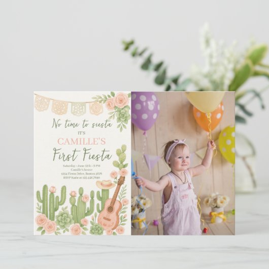 Fiesta No Time To Siesta Birthday Party写真 招待状 (スタンド正面)