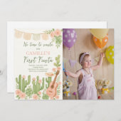 Fiesta No Time To Siesta Birthday Party写真 招待状 (正面/裏面)