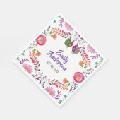 FIESTA Partyware オーダーメイド フォークアート フラワー スタンダードランチョンナプキン (角)