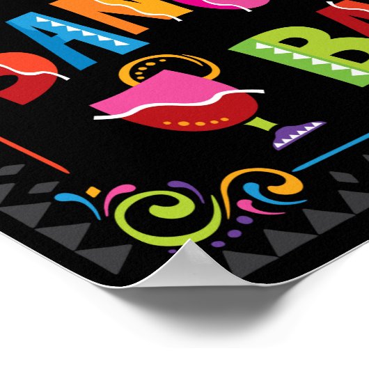 Fiesta SANGRIA BAR Party Sign Print ポスター (角)