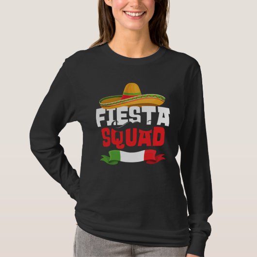 Fiesta Squad  Cinco De Mayo Mexican Sombrero Match Tシャツ (正面)
