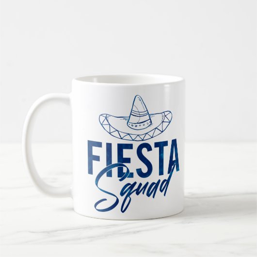Fiesta Squad Fiesta Bachelorette Party Shirts, 3/3 コーヒーマグカップ (左)