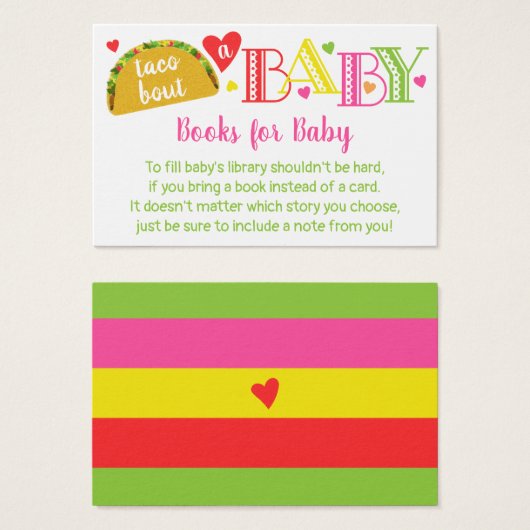Fiesta Taco赤ちゃんの女の子のシャワーが本を持ってくる (正面&裏面)