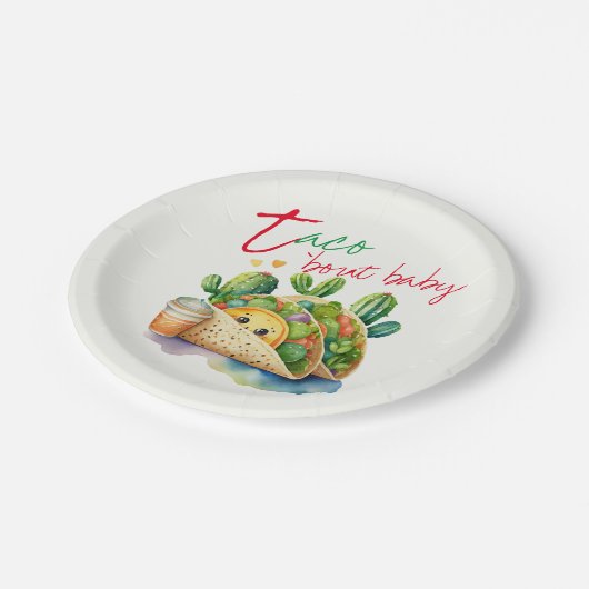 FIESTA Taco 'ベビーかわいいタコス赤ちゃんシャワー ペーパープレート (アングル)