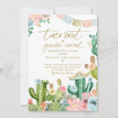 Fiesta Taco '性別を明らかにするサボテンのパーティー 招待状 (正面)